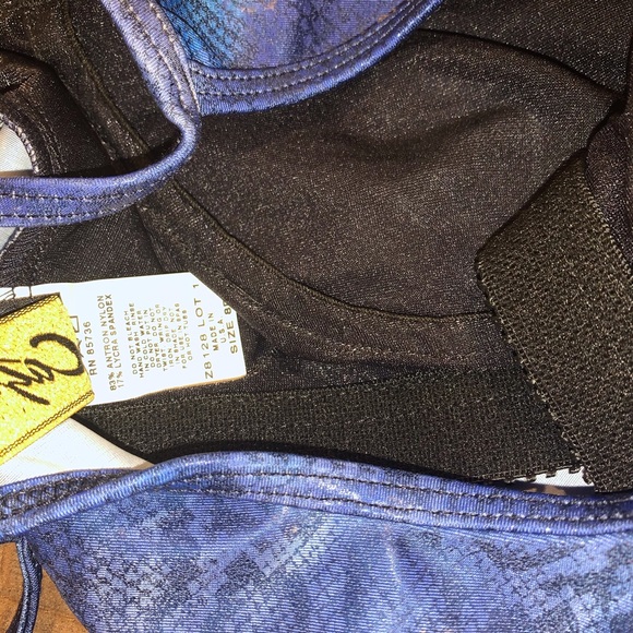 Vintage Shiny Blue Snakeskin Bathing Suit - Picture 11 of 11